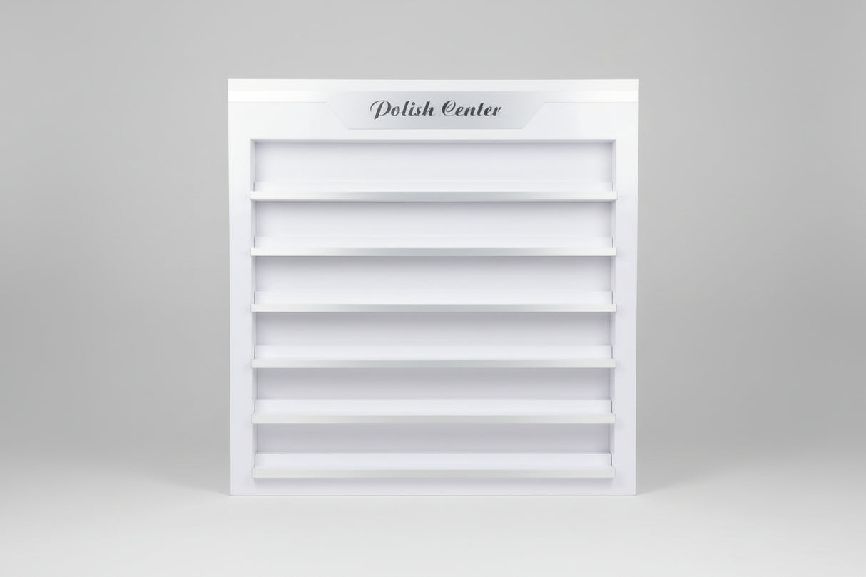Nail Rack White Silver 2 levels Wall Mount (Please Call JNBS to Order)