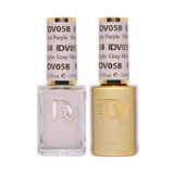 DND DIVA Duo Gel Matching Color 058 Grey Meets Purple