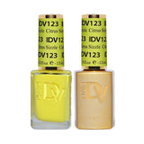 DND DIVA Duo Gel Matching Color 123 Citrus Sizzle