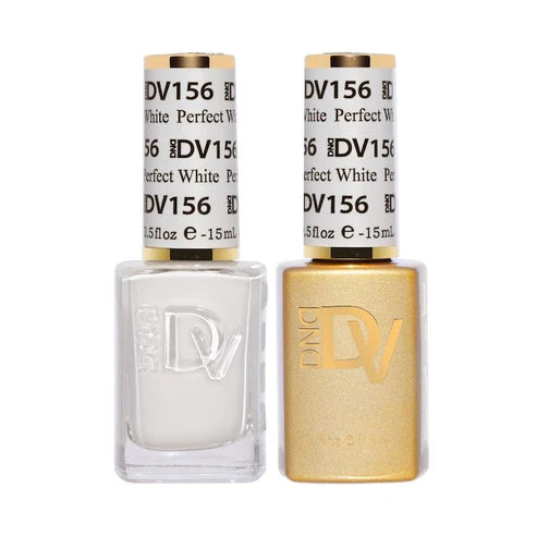DND DIVA Duo Gel Matching Color 156 Perfect White/Alpine Snow