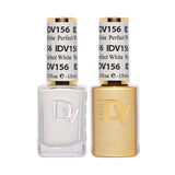 DND DIVA Duo Gel Matching Color 156 Perfect White/Alpine Snow