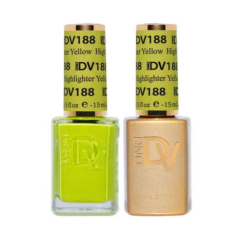 DND DIVA Duo Gel Matching Color 188 Highlighter Yellow