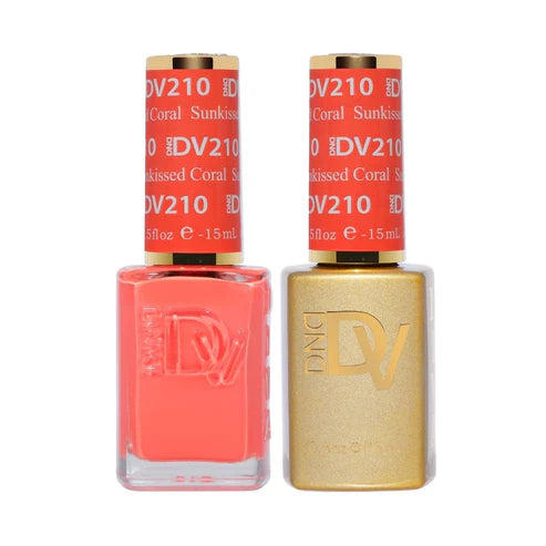 DND DIVA Duo Gel Matching Color 210 Sunkissed Coral