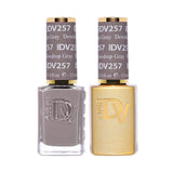 DND DIVA Duo Gel Matching Color 257 Dewdrop Gray