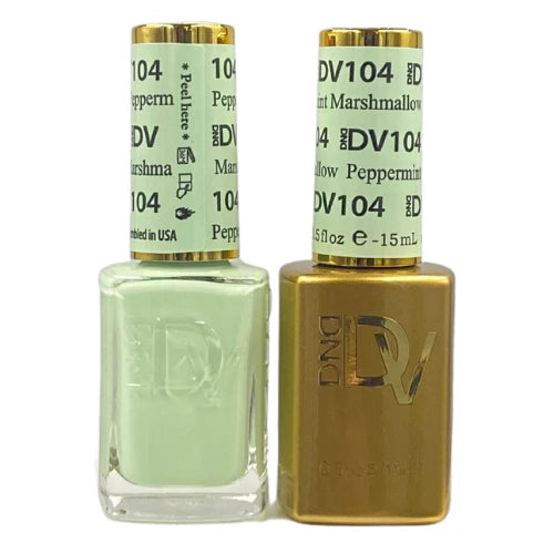 DND DIVA Duo Gel Matching Color 104 Peppermint Marshmallow