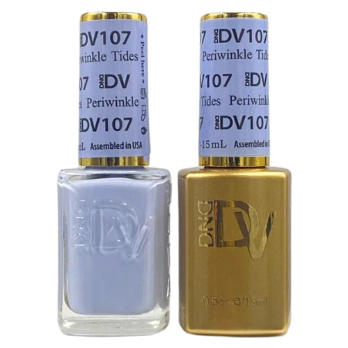 DND DIVA Duo Gel Matching Color 107 Periwinkle Tides