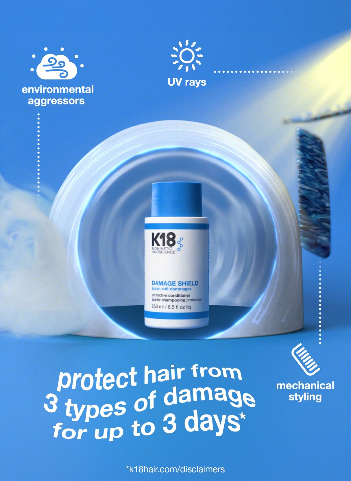 K18 Biomimetic Hairscience DAMAGE SHIELD Protective Conditioner 8.5 fl. oz.