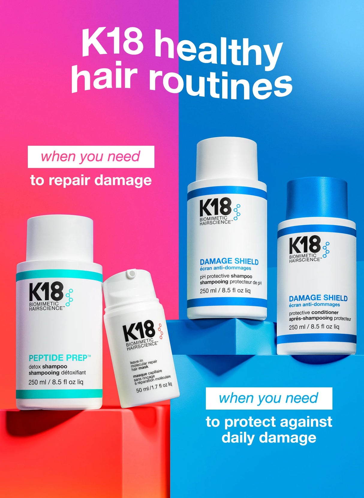 K18 Biomimetic Hairscience DAMAGE SHIELD Protective Conditioner 8.5 fl. oz.