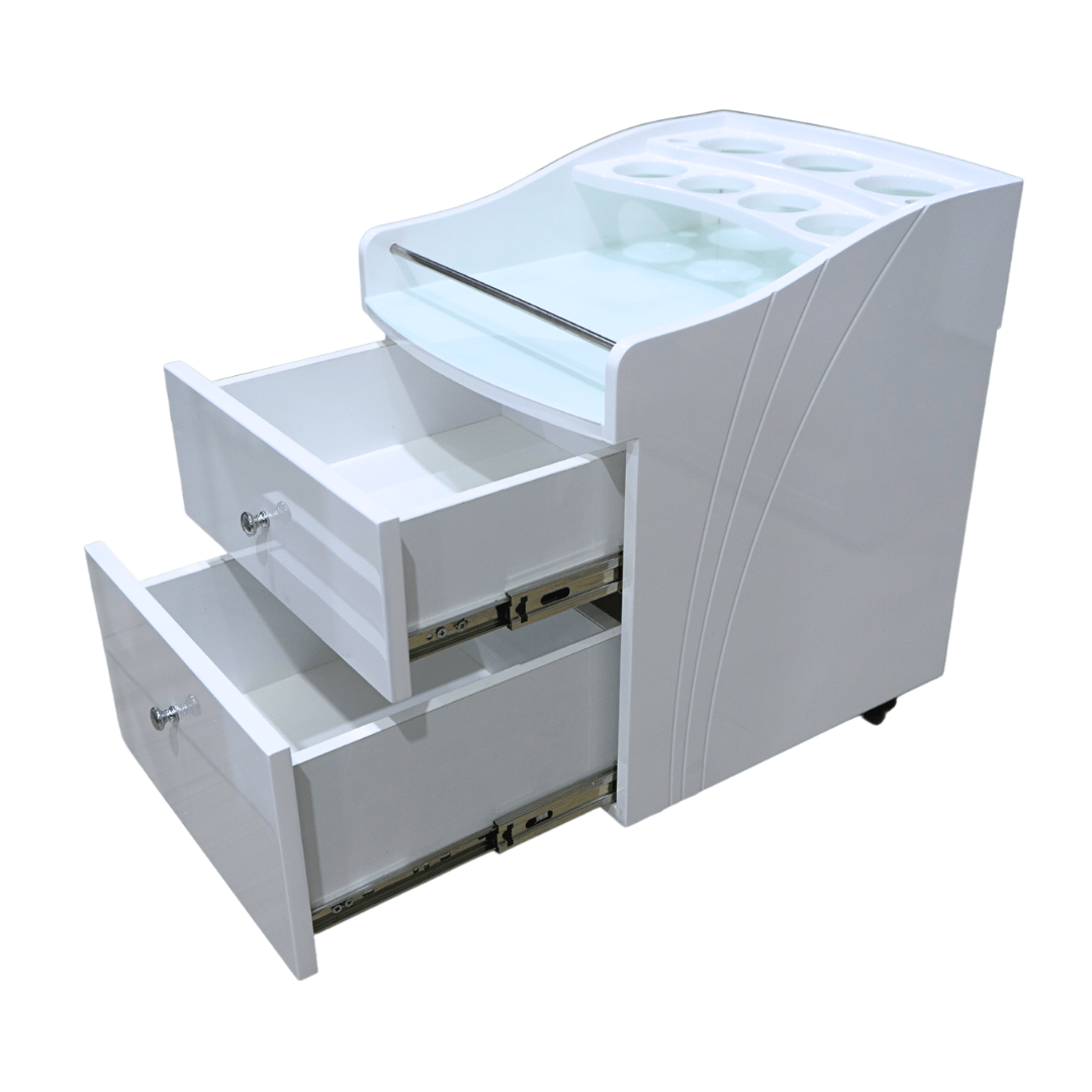 Pedicure Trolley Cart White Short (Please Call JNBS to Order)