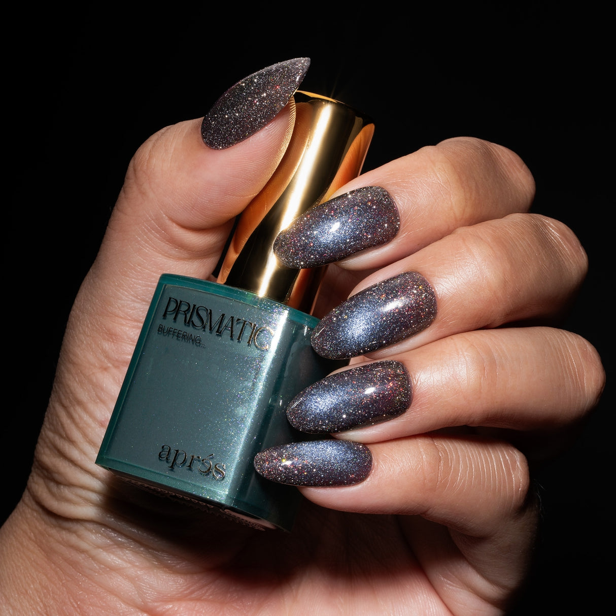 Apres Prismatic Flash Glitter Cat Eye - Buffering… FG12 (HEMA/TPO/TMPTA-Free)