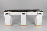 JNBS Royal Double Manicure Table with Ceramic Table Top (Please Call JNBS to Order)