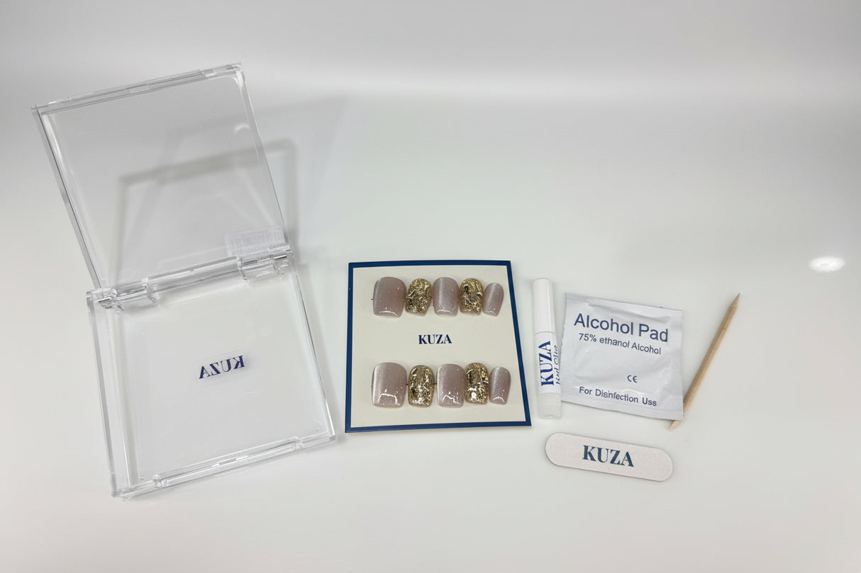 KUZA Press On Nails - Square Cat Eye - 8860/8861/8862