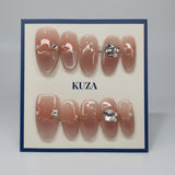 KUZA Press On Nails - Almond Cat Eye - 8863/8864/8865