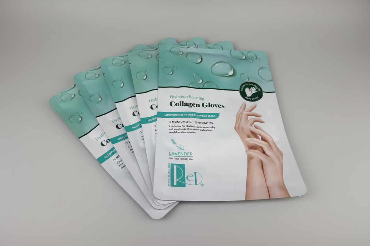 RED Nail Design Collagen Gloves / Socks