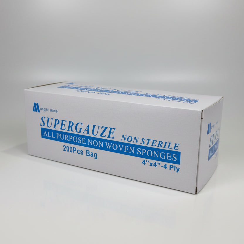 JNBS Non-Woven Sponge Super Gauze 200 pcs 4X4" 4 Ply