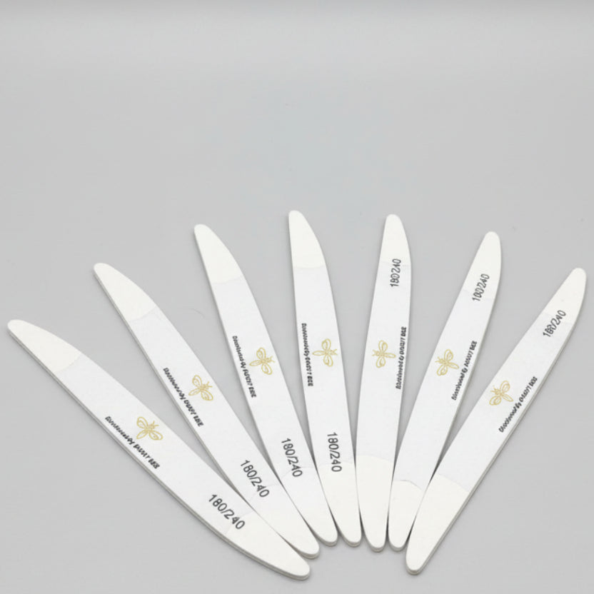 Bossy Bee Leaf Shape Nail File (Wood Base) Grit 180/240