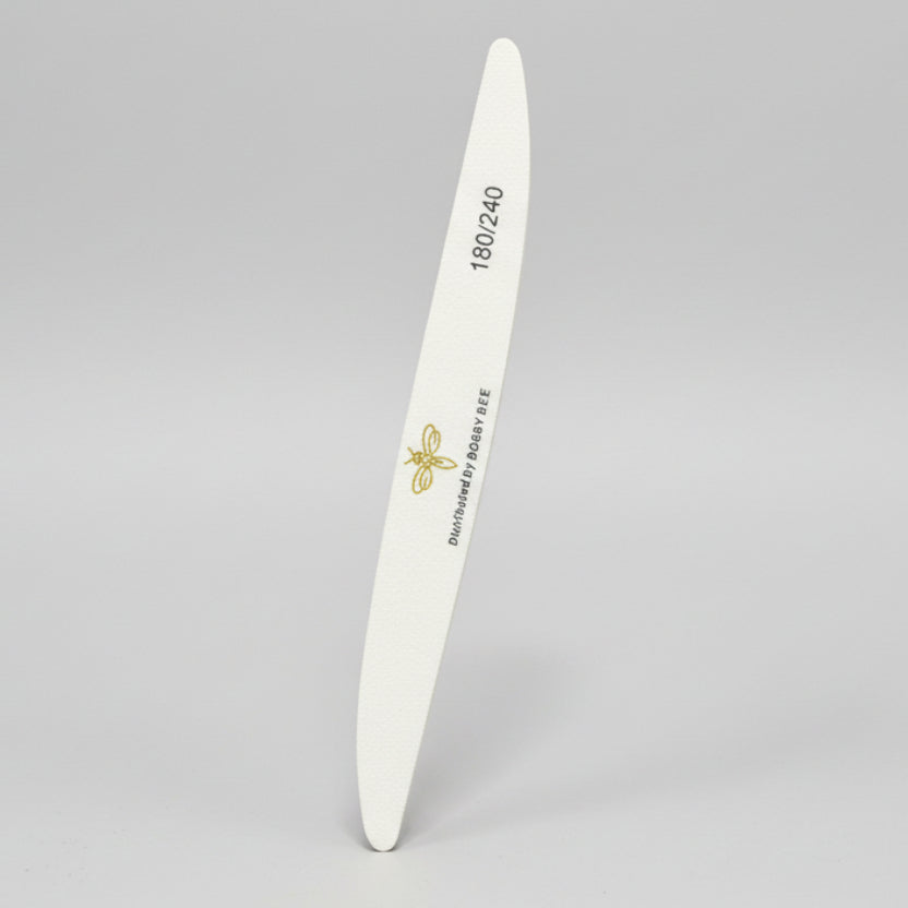 Bossy Bee Leaf Shape Nail File (Wood Base) Grit 180/240