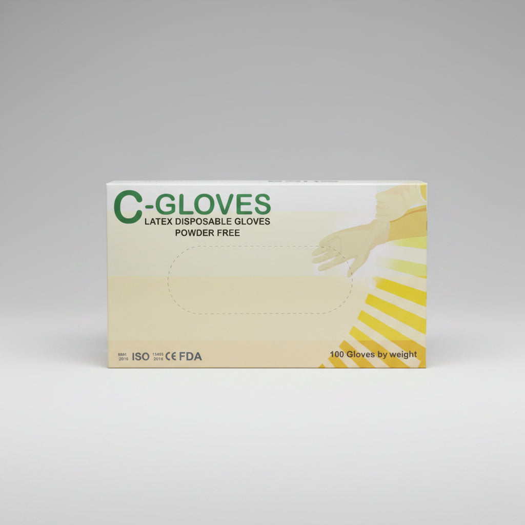 C-Gloves Latex Industrial Powder Free Gloves