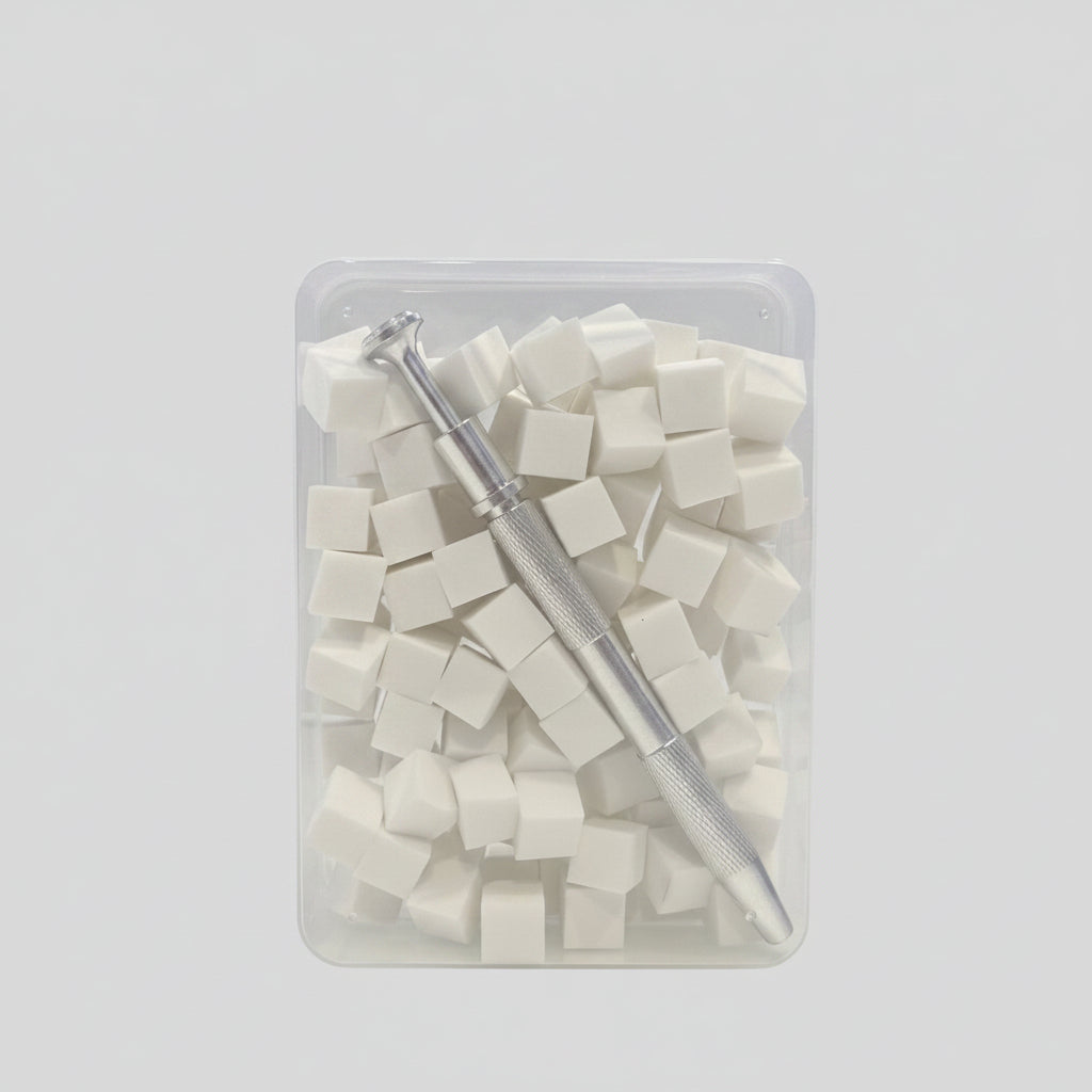 JNBS Mini Nail Sponges with Grabbing Pen (Assorted Color)