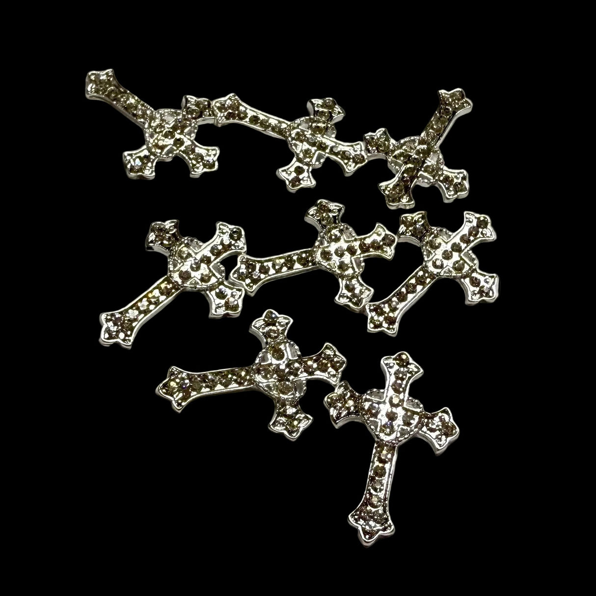 JNBS Nail Charm 3D Cross Heart Shaped Alloy (8pcs)