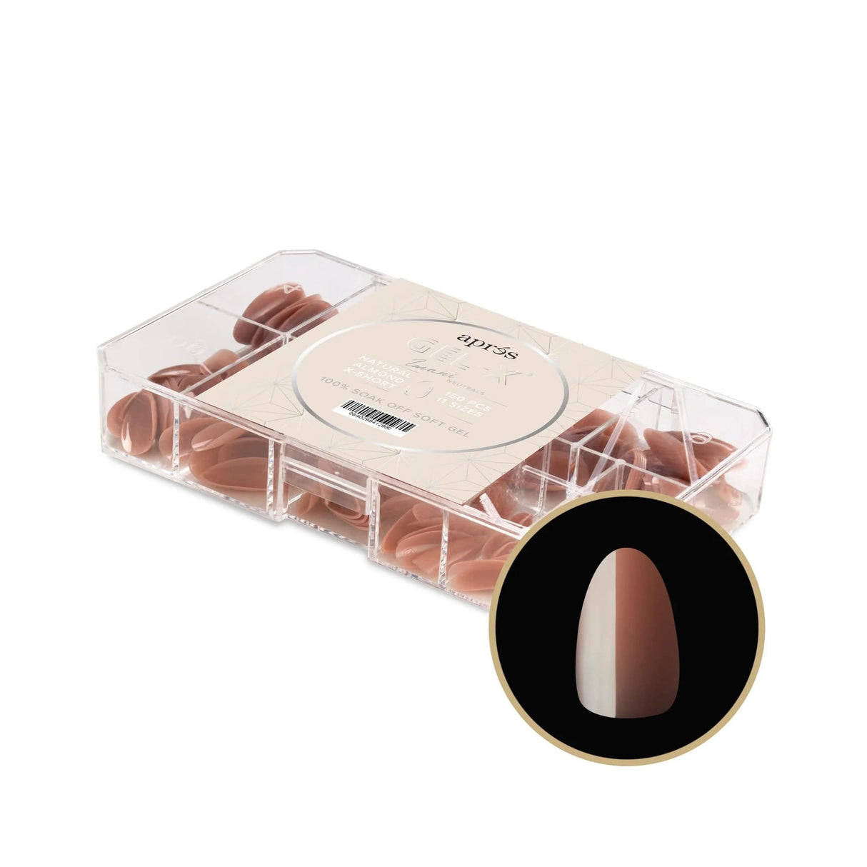Apres Gel X™ NEUTRALS Box of 150pcs Imani Natural Almond Tips
