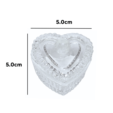 JNBS Empty Small Glass Crystal Heart Cup