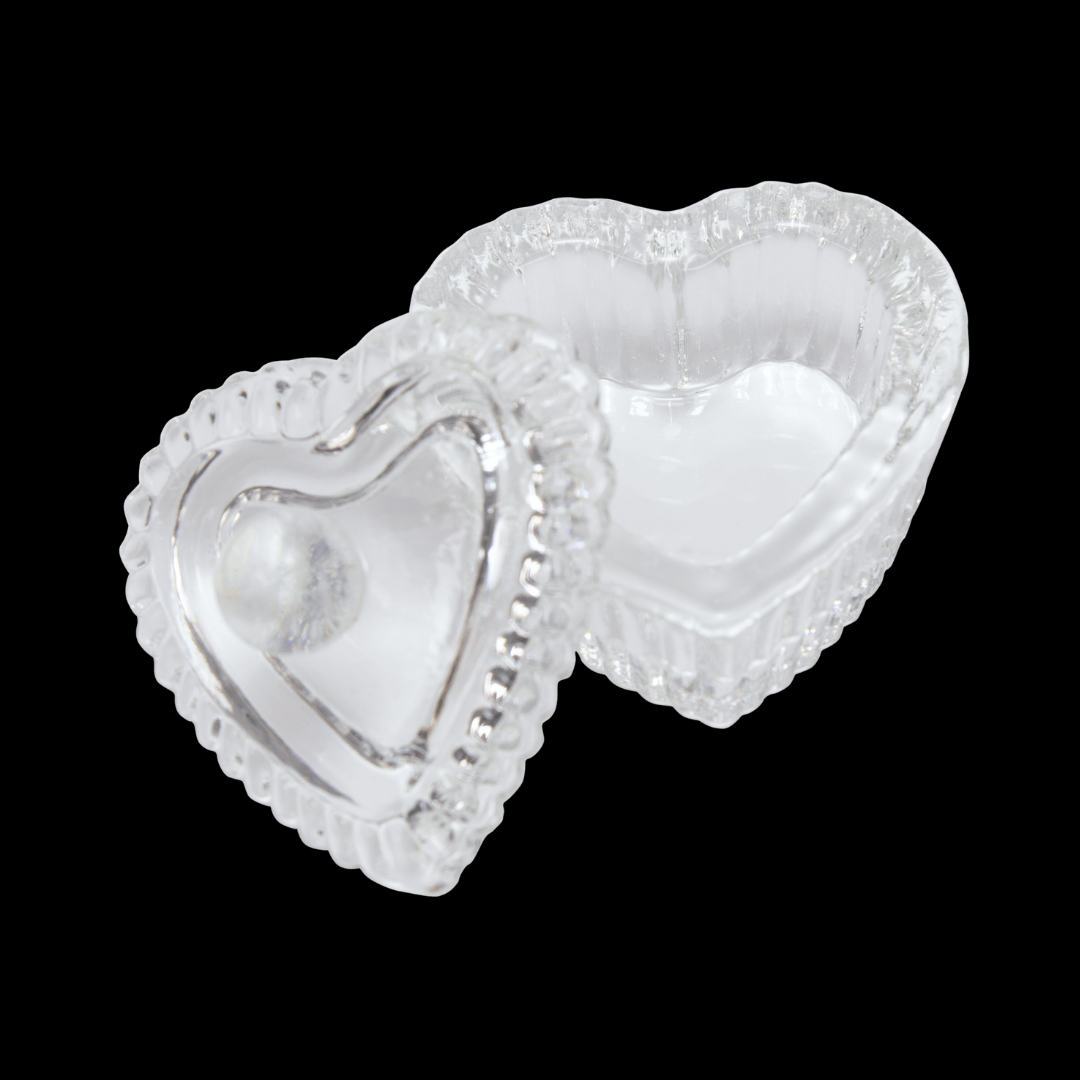 JNBS Empty Small Glass Crystal Heart Cup