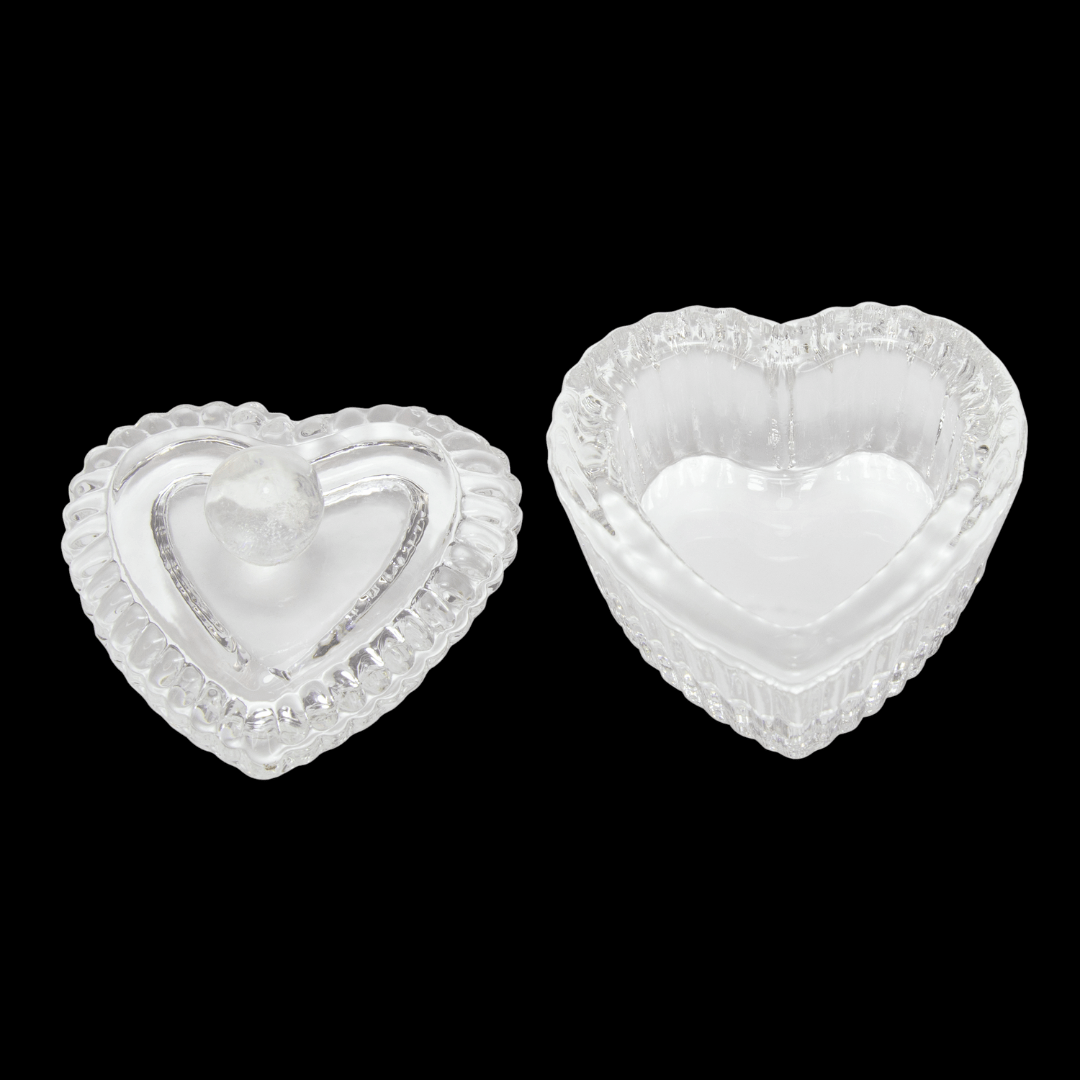 JNBS Empty Small Glass Crystal Heart Cup