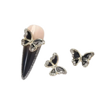 JNBS Nail Charm Bling Black Butterfly 7349 (10pcs)