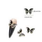 JNBS Nail Charm Bling Black Butterfly 7349 (10pcs)