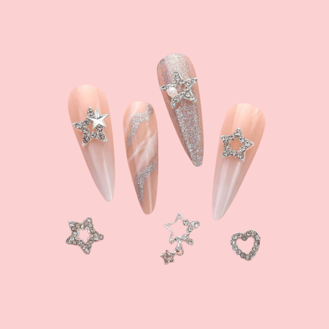 JNBS Nail Charm Gem Star & Heart 7350 (12pcs)