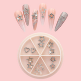 JNBS Nail Charm Gem Star & Heart 7350 (12pcs)