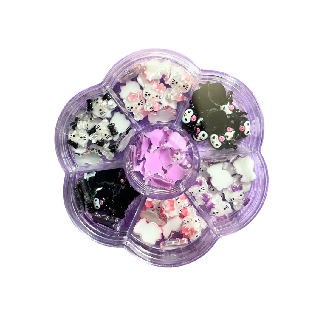 JNBS Nail Charm Kawaii Cute Mix Set 7374 (7 Grids)