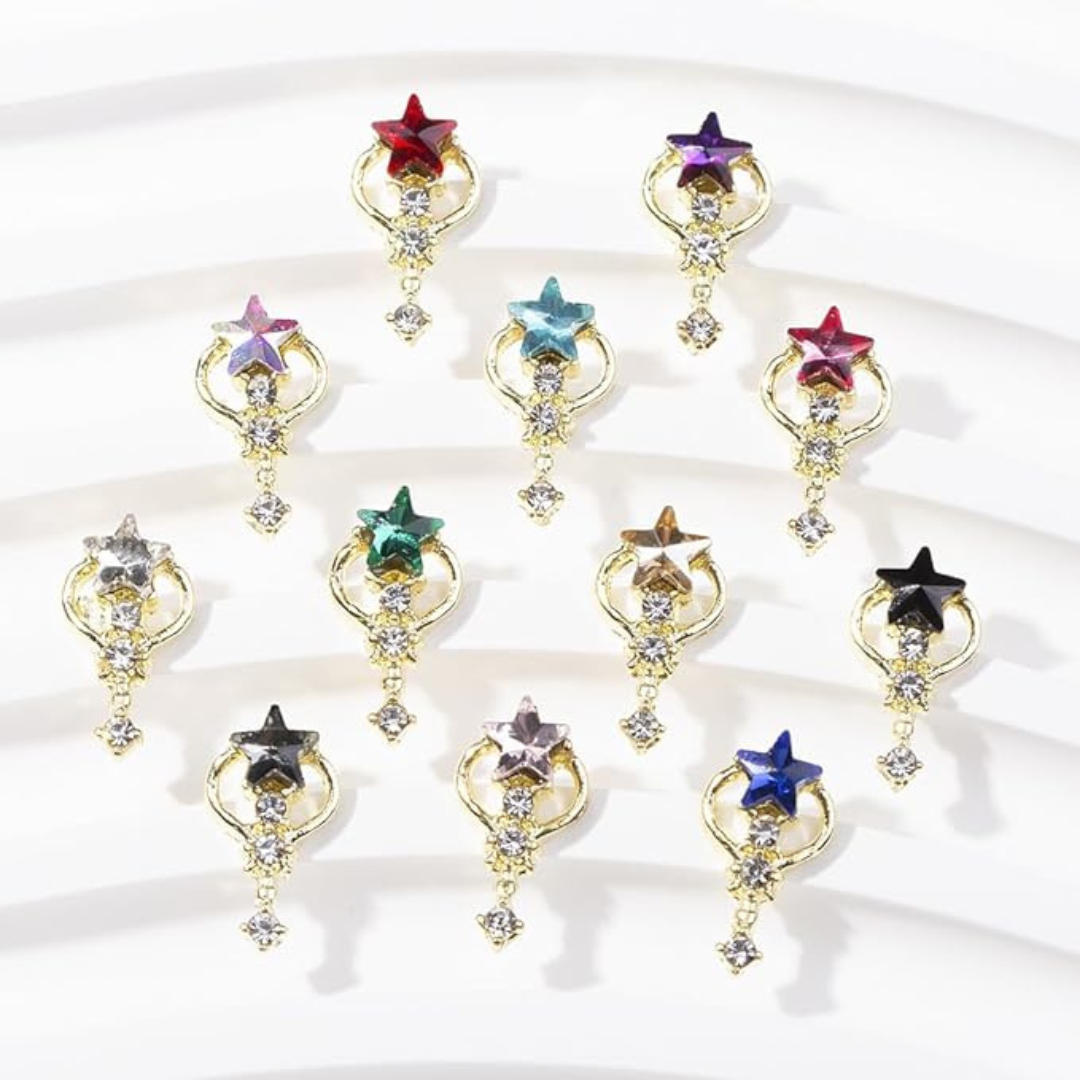 JNBS Nail Charm Rhinestones Stars Shape 7362 (12pcs)