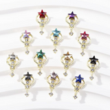 JNBS Nail Charm Rhinestones Stars Shape 7362 (12pcs)