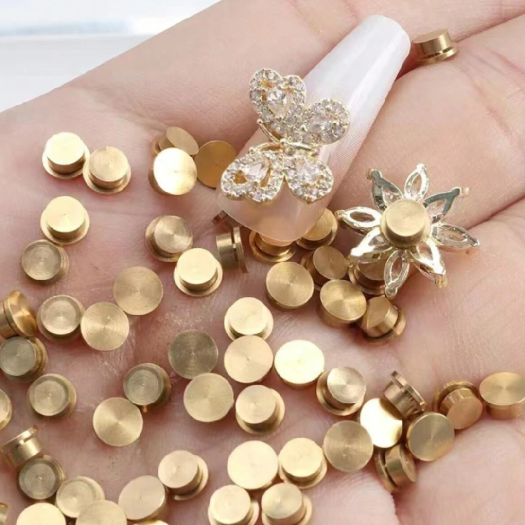 JNBS Metal Rotatable Bearing Spinner Nail Art Decorations (10pcs/bag)