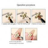 JNBS Metal Rotatable Bearing Spinner Nail Art Decorations (10pcs/bag)