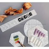 JNBS Nail Art Tool Display Plate With Beige Pattern (1pc)