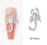 JNBS Nail Charm Gold & Silver Scorpion Metal (10pcs/bag)