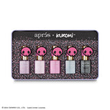 Apres Gel Couleur Kuromi™ Naughty and Nice Flash Glitter Gel Couleur (Set of 5), 10ml