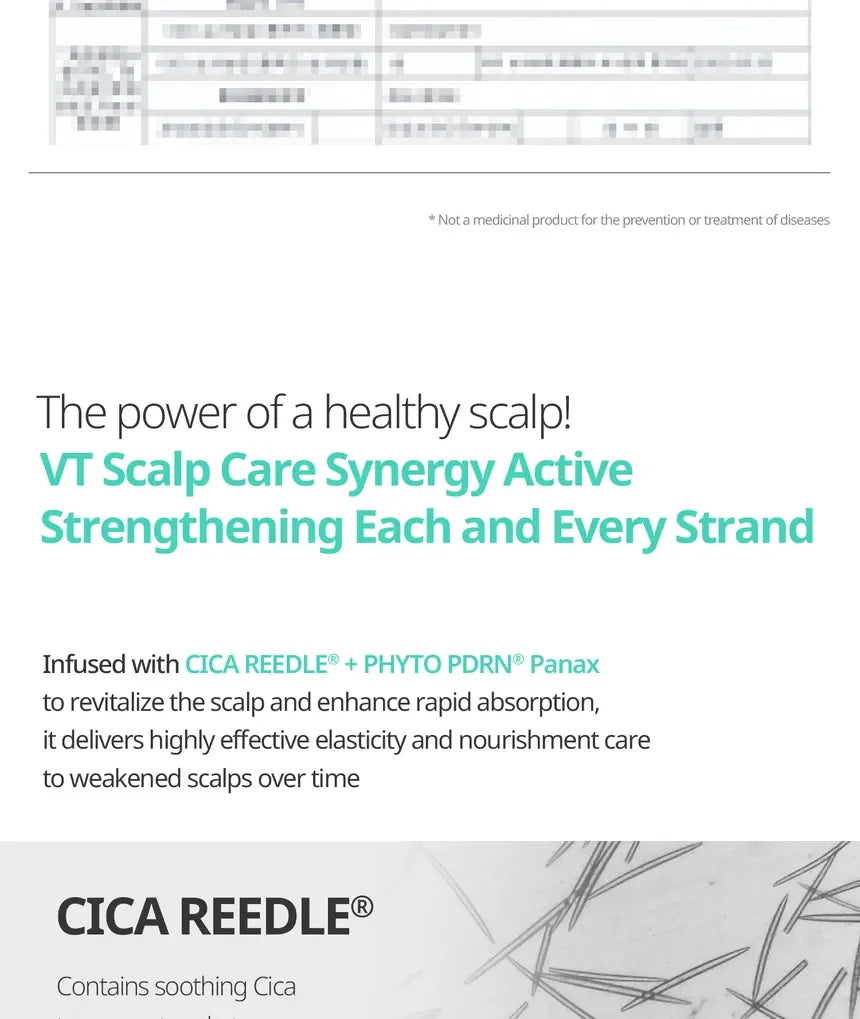 VT COSMETICS PDRN Reedle Shot Hair Ampoule 100dL (15ml)