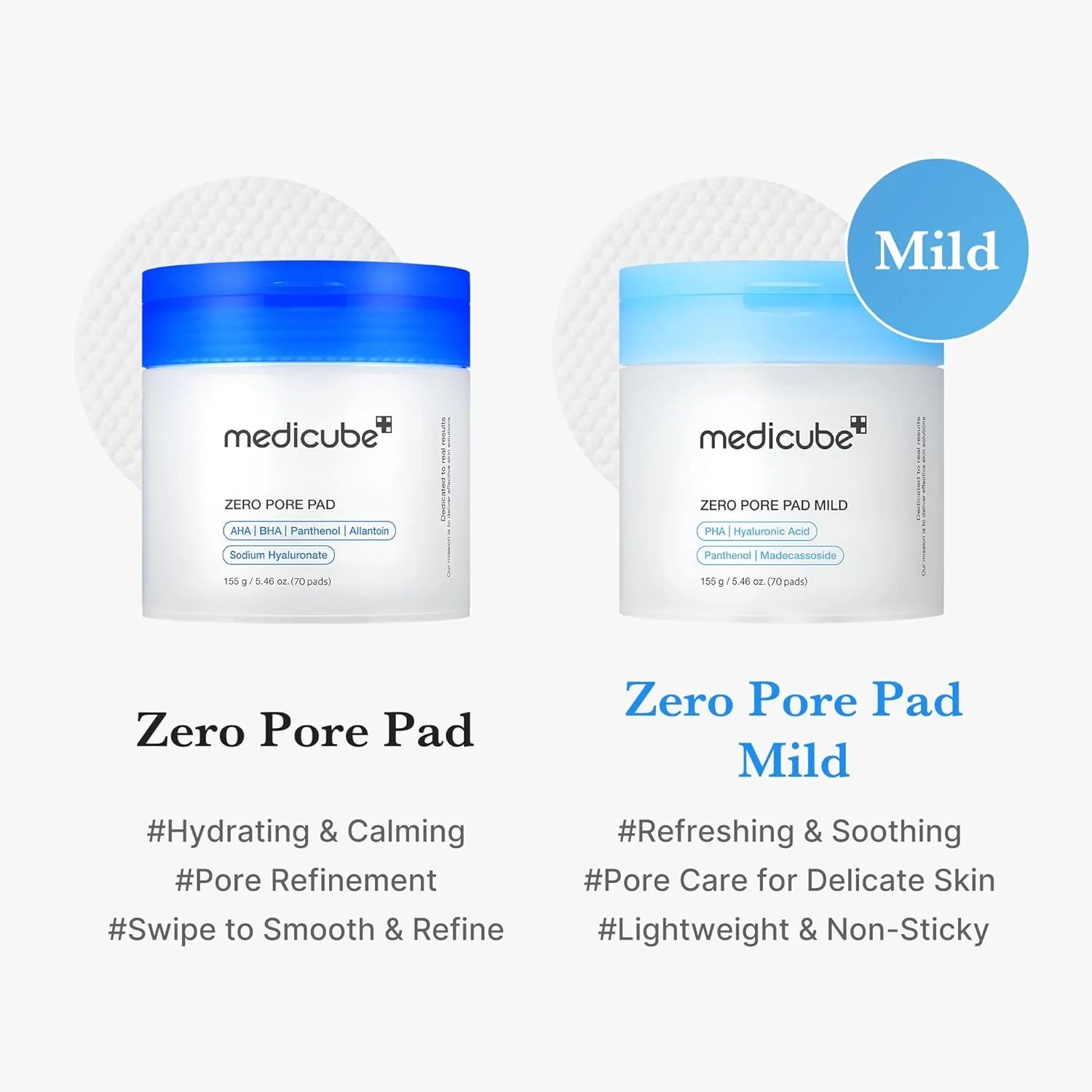 MEDICUBE Zero Pore Pad - Mild (70 PCS)