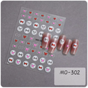 MOSR Nail Art Sticker Cute Heart Bow Butterfly