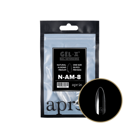 Apres Gel X™ Refill Bags (50pcs) Natural Almond Medium Tips