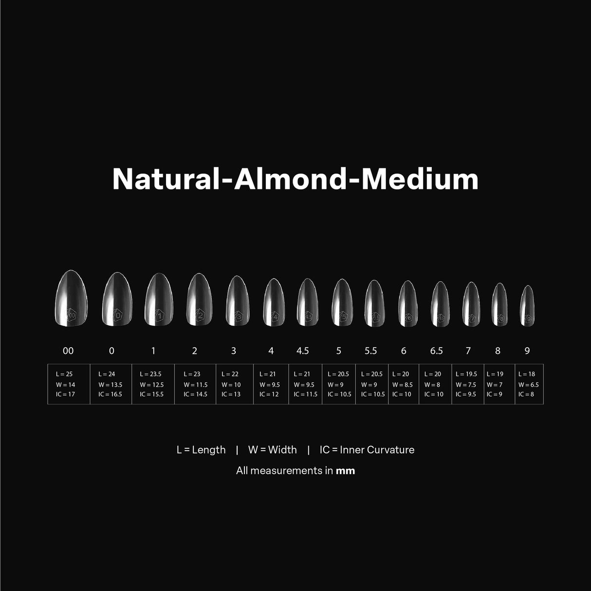 Apres Gel X™ Box of 280pcs Natural Almond Medium Tips Mini