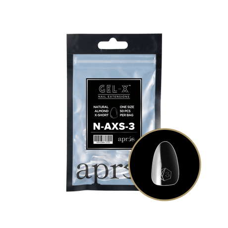 Apres Gel X™ Refill Bags (50pcs) Natural Almond Extra Short Tips