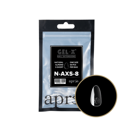 Apres Gel X™ Refill Bags (50pcs) Natural Almond Extra Short Tips