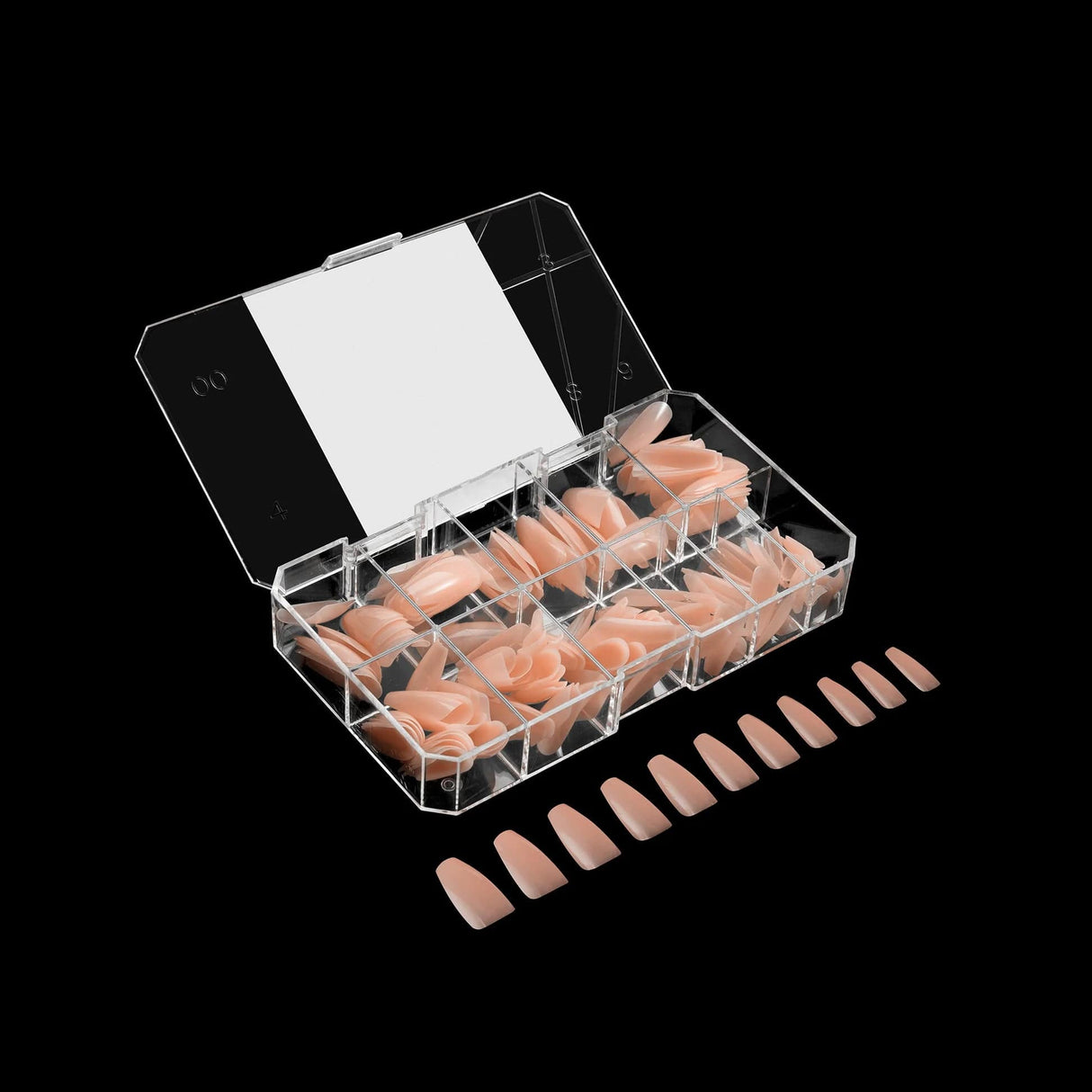 Apres Gel X™ NEUTRALS Box of 150pcs Emma Natural Coffin Extra Tips