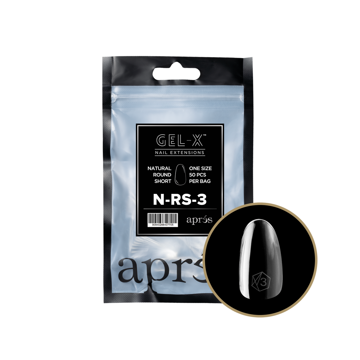 Apres Refill Bags (50pcs) Natural Round Short