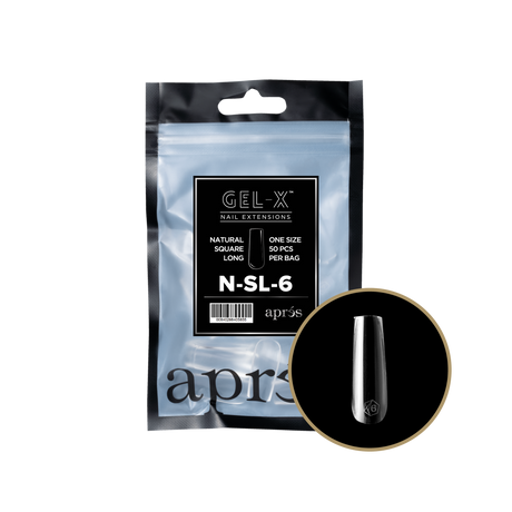 Apres Refill Bags (50pcs) Natural Square Long Tips